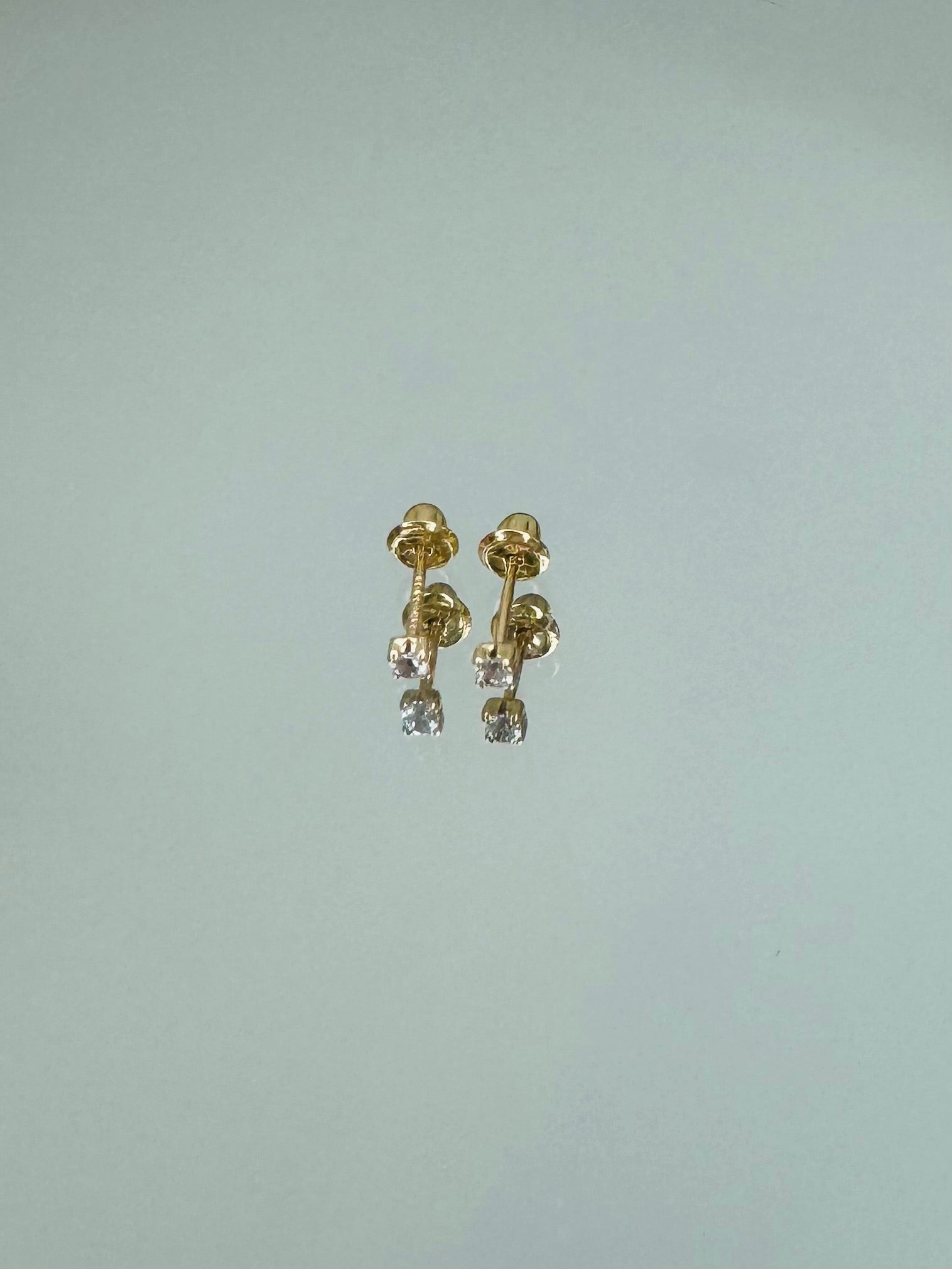 14k gold Prong CZ