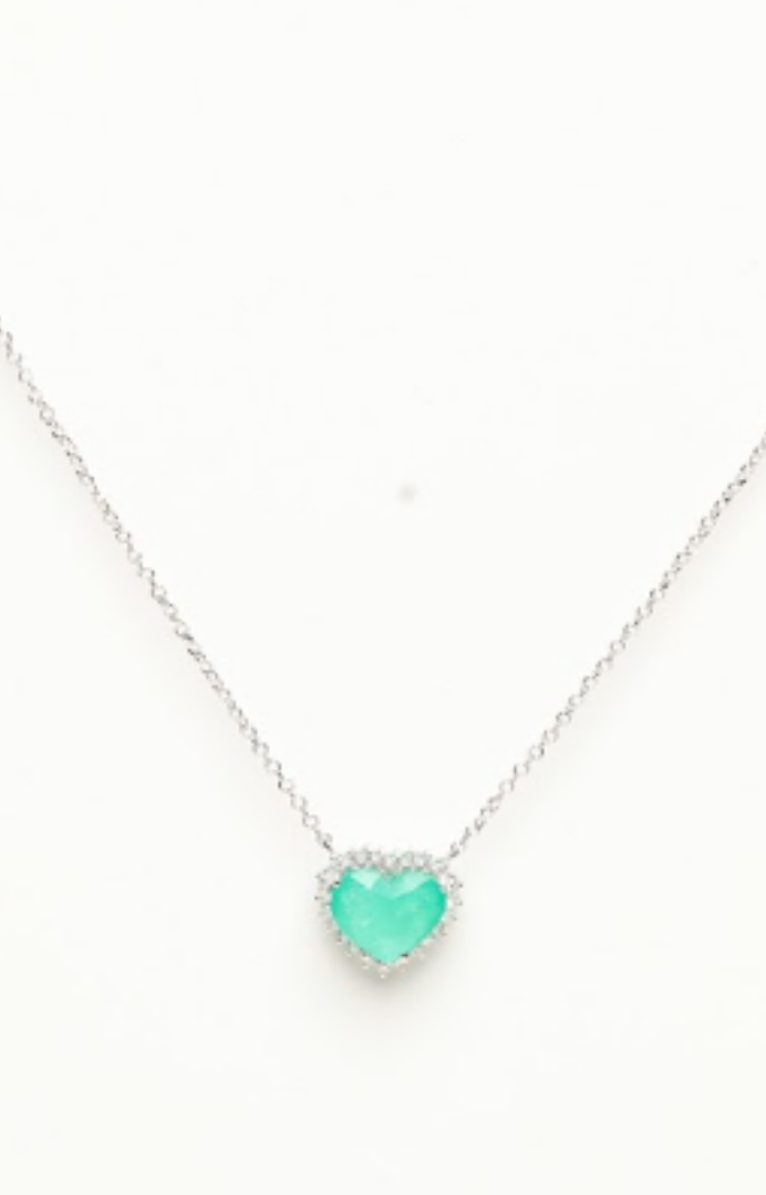 Colombia Emerald with diamonds necklace