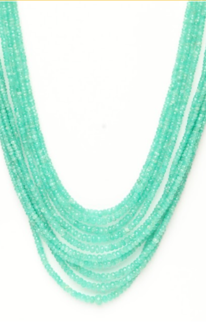 Beads emerald necklace