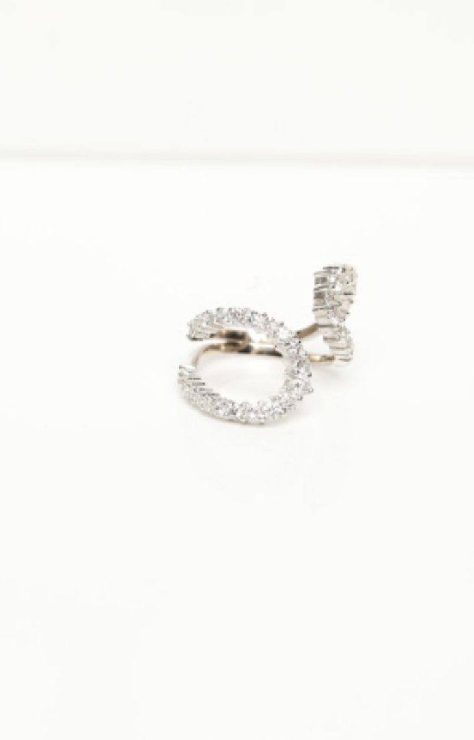 18k White Gold Open Wrap Diamond Ring