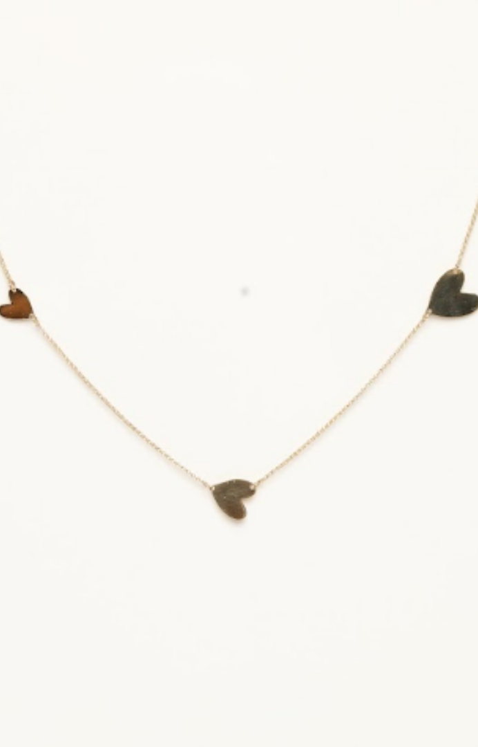 3 sizes heart necklace