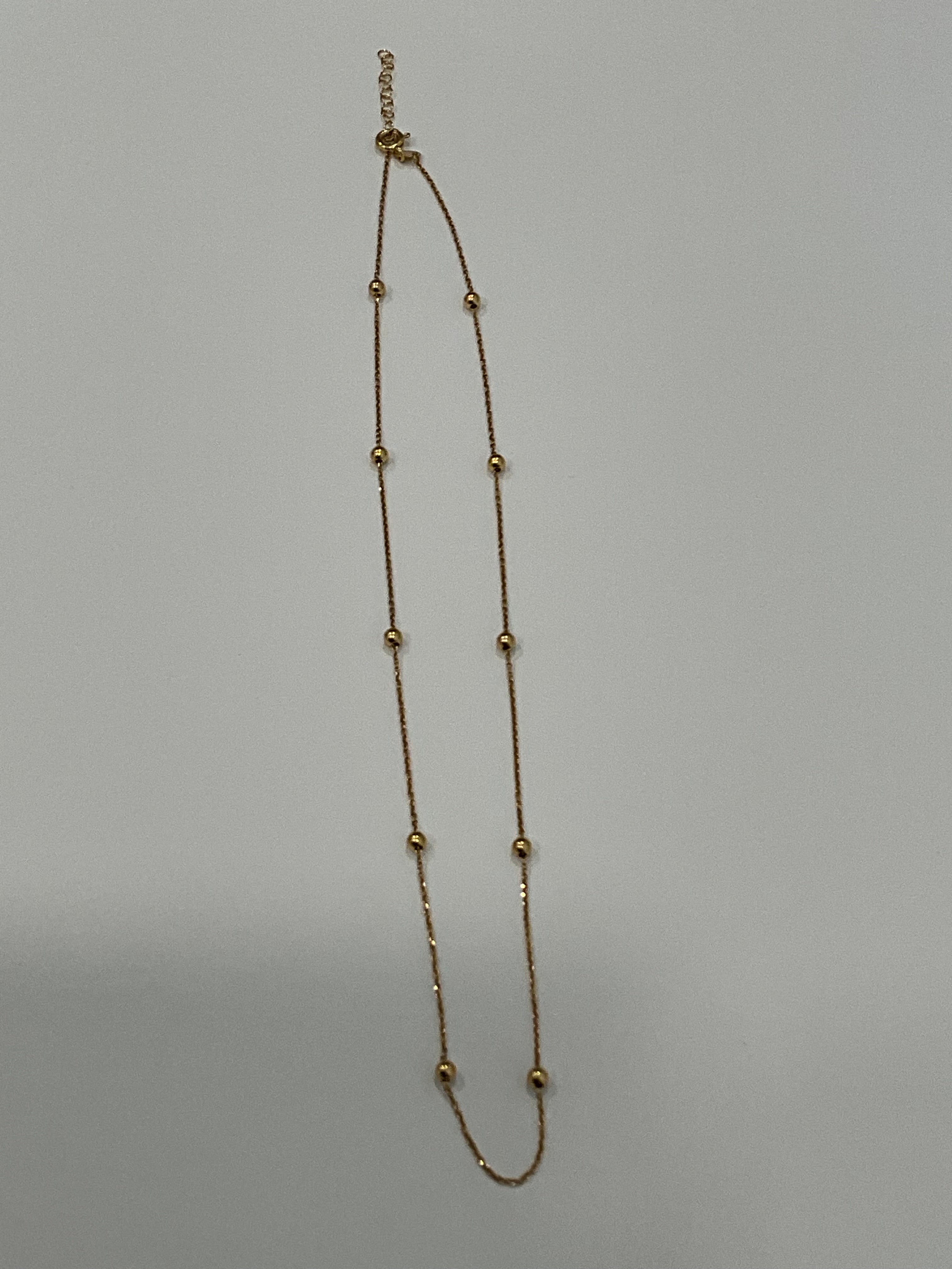 14k Simple polished satellite kids necklace