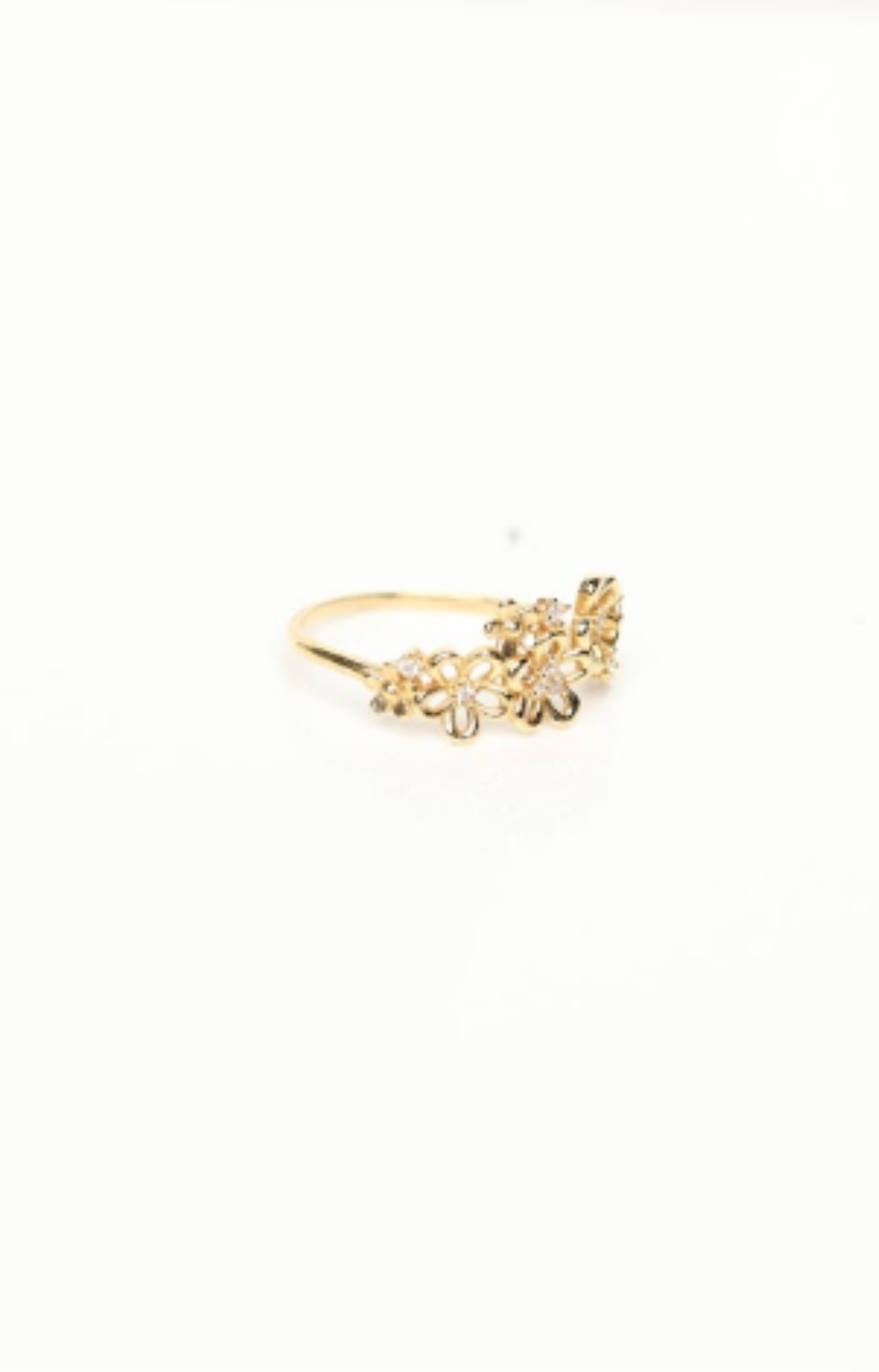18k Gold Floral Ring