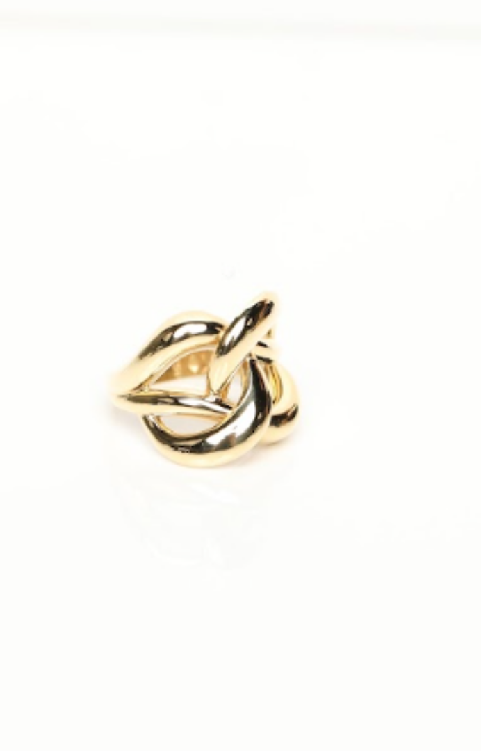 18k Gold Sculptural Knot Ring
