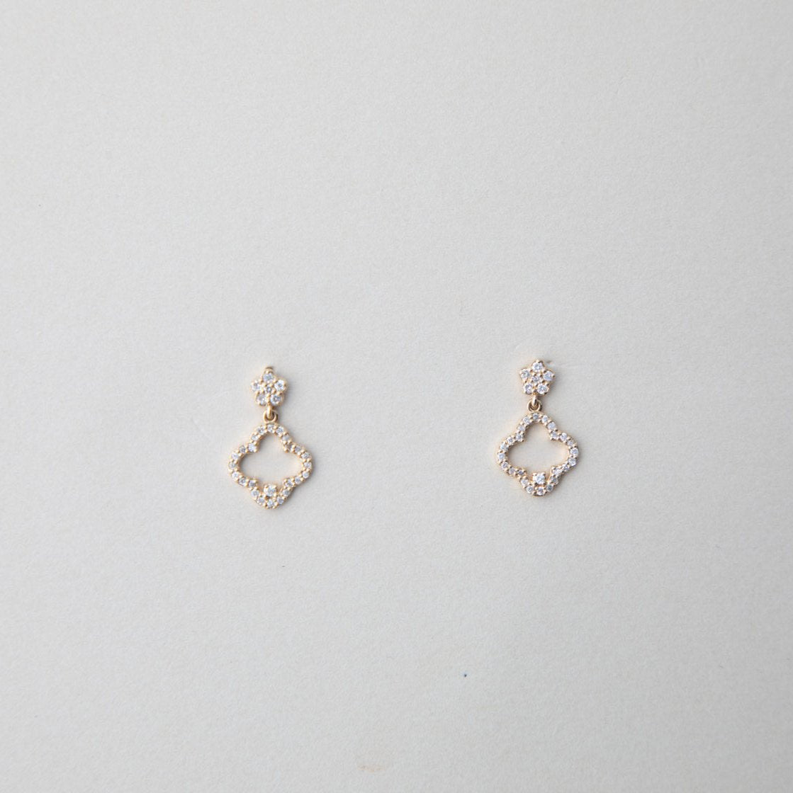 Flowers diamonds earrings